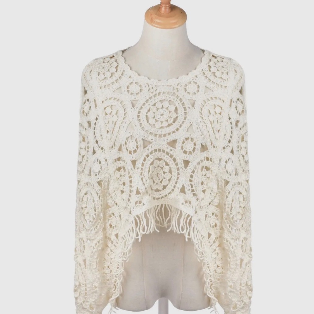 NWT BOHO Fringed Sweater - Picture 3 of 5